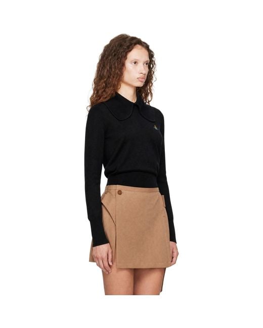 Vivienne Westwood Black Tie Bea Long Sleeve Polo