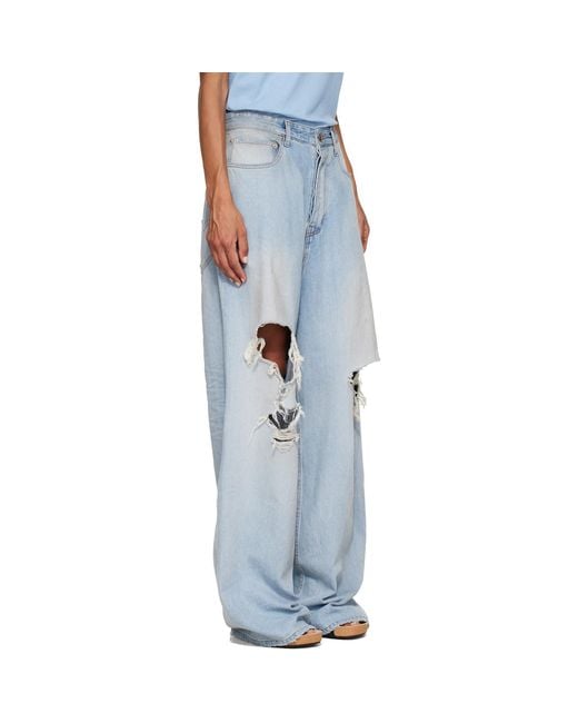 Balenciaga Blue Baggy Jeans
