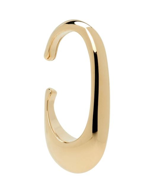 Lemaire Black Long Drop Ear Cuff for men