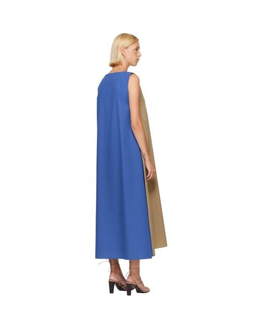 Baserange Blue Khaki & Tres Maxi Dress