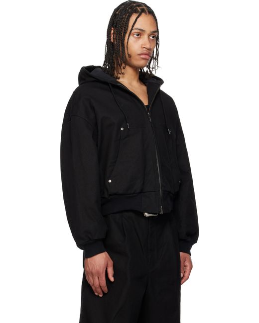 Fumito Ganryu Black Deformed Active Jacket for men