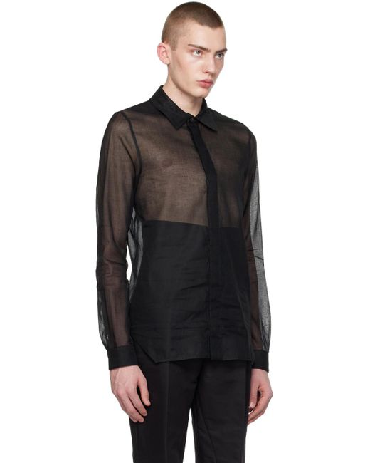 Rick Owens Black Office Shirt for men
