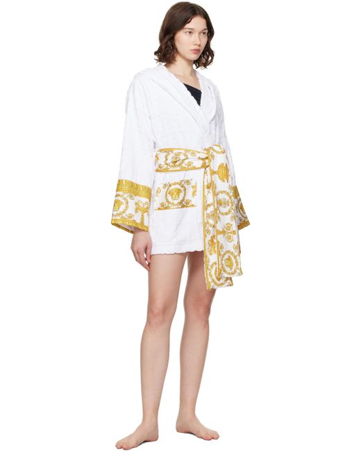 Versace Black 'I Heart Baroque' Short Bathrobe