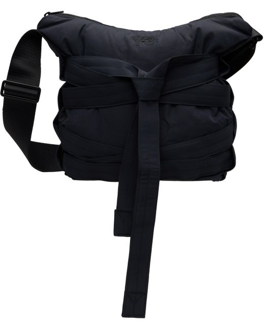 Y-3 Black Cinch Shoulder Bag for men