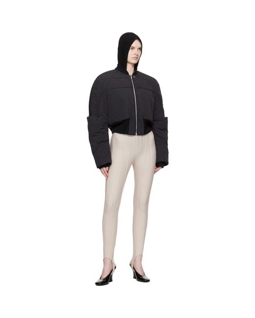 Mugler Black Corseted Leggings