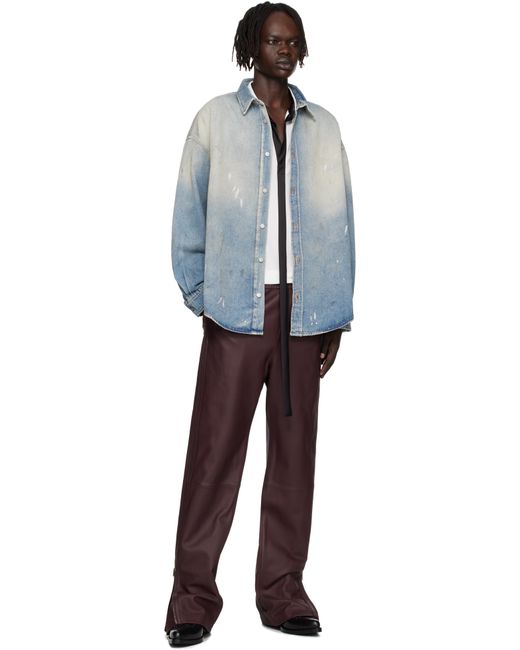 Acne Black Button-Up Denim Shirt for men