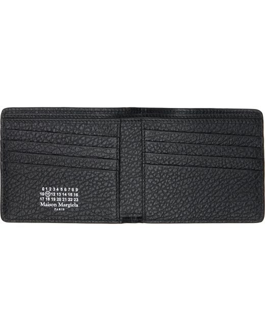 Maison Margiela Black Four Stitches Wallet for men