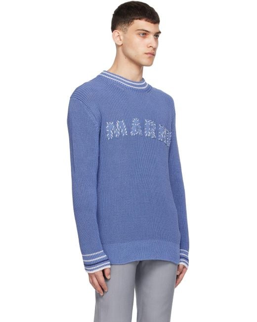 Marni Blue Patches Sweater for men