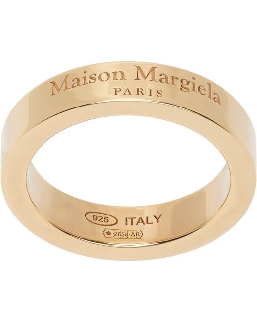Maison Margiela Metallic Logo Ring for men