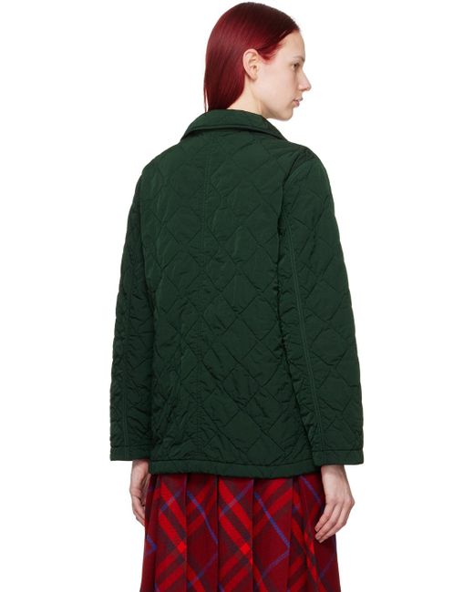 Burberry Green Quilted Coat