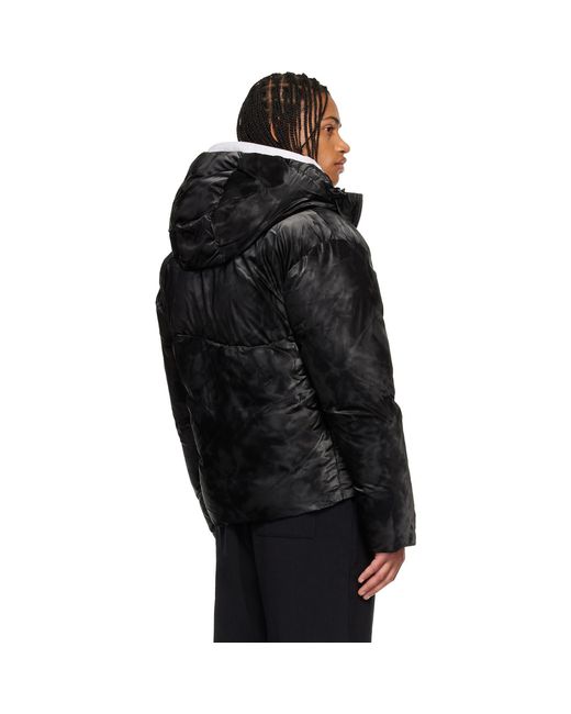 Dime Black Wavy Puffer Jacket for men