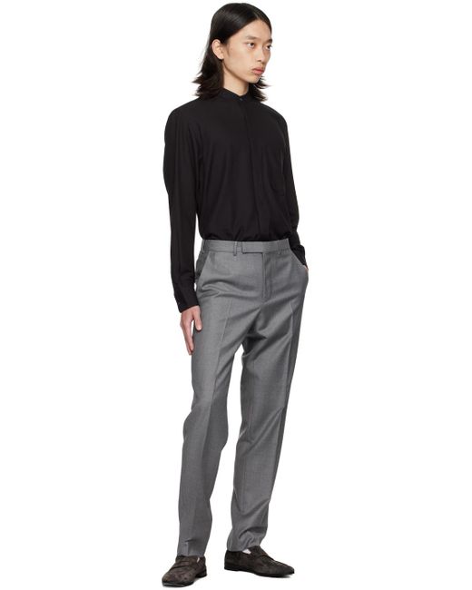 メンズ Zegna バンドカラーシャツ Black