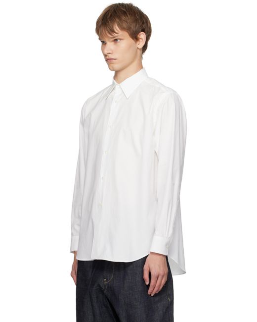 Auralee White Washed Finx Twill Shirt for men