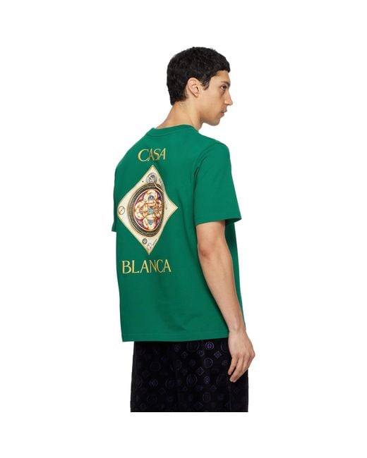 Casablanca Green Plafond Orne De Musique Short Sleeve T-Shirt for men