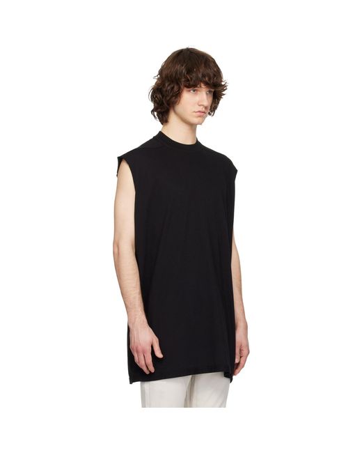 Rick Owens Black Temple Tarp T-Shirt for men