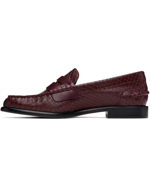 Rag & Bone Black Burgundy Carter Leather Loafers