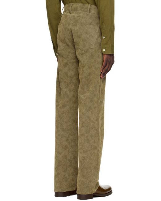 Séfr Green Otis Faux-leather Trousers for men