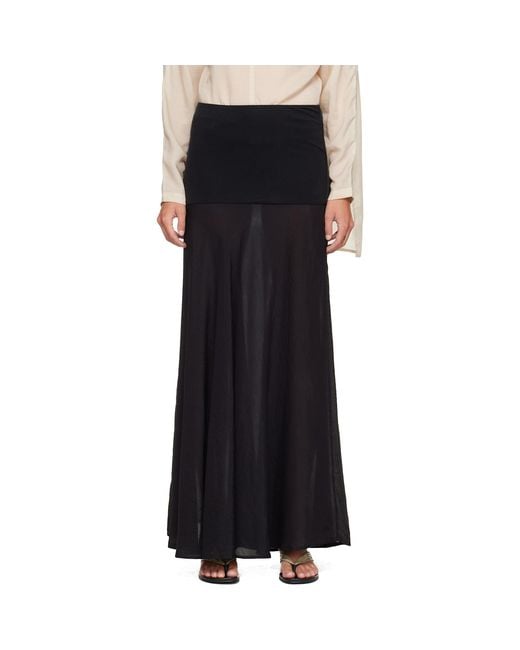 Belle Anna Black Jewel Maxi Skirt