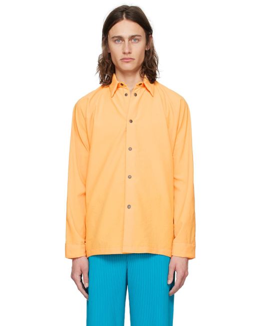 Homme Plissé Issey Miyake Orange Verso Shirt for men