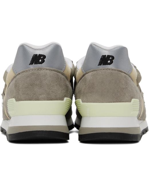 New Balance Black Gray & Khaki Made In Usa 996 Core Sneakers