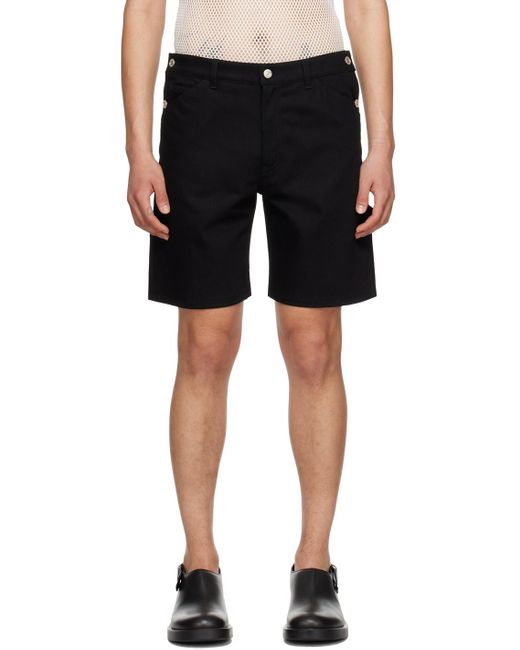 Courreges Black Sailor Shorts for men