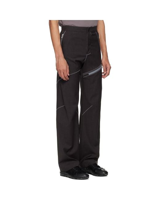 Kiko Kostadinov Black Fosco Trousers for men
