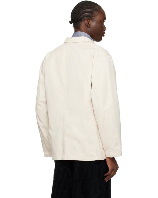 Enginee garments veston blanc cassé à simple boutonnage Engineered Garments pour homme en coloris Black
