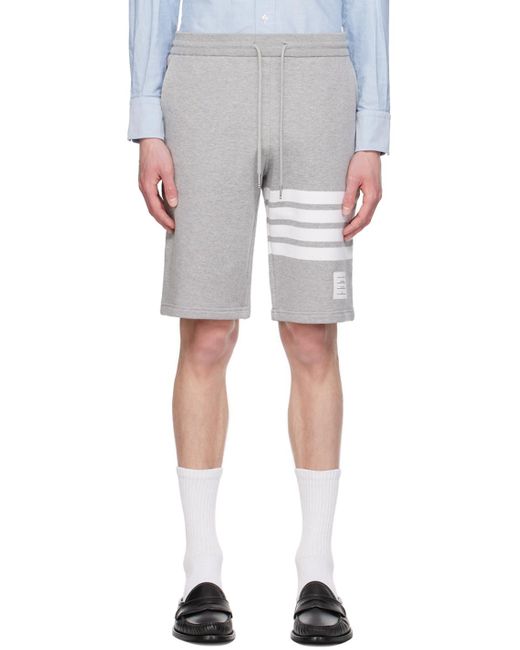 Thom Browne Black Thom E 4-bar Shorts for men