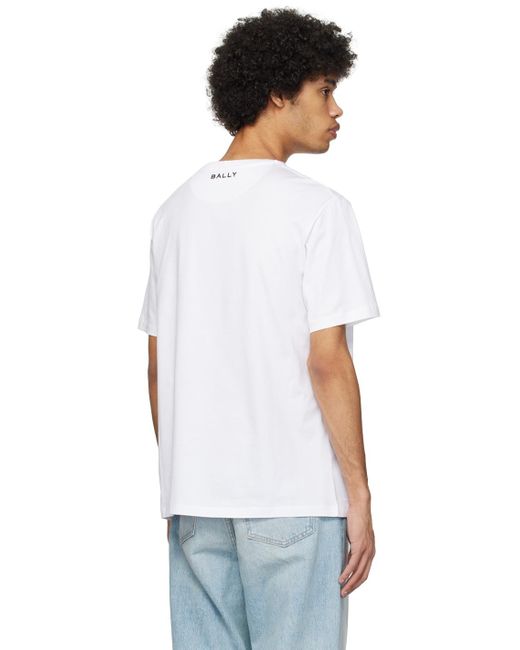 T-shirt blanc à col ras du cou Bally pour homme en coloris White