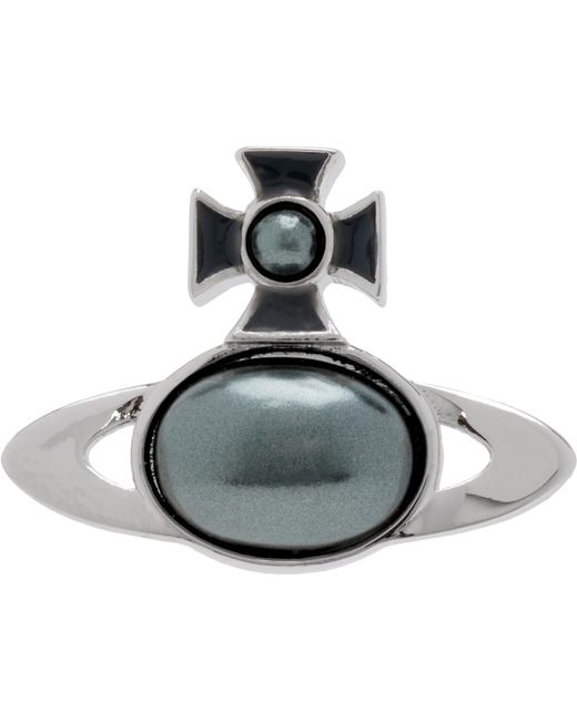 Vivienne Westwood Black Gaby Stud Single Earring for men