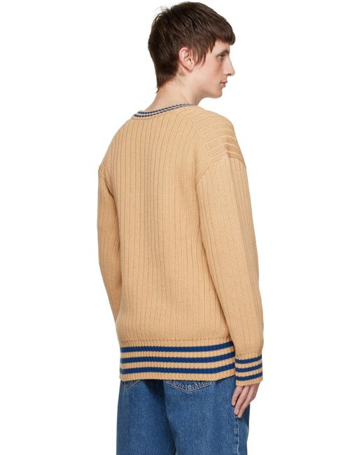 Nudie Jeans Blue Beige Stoffe Sweater for men
