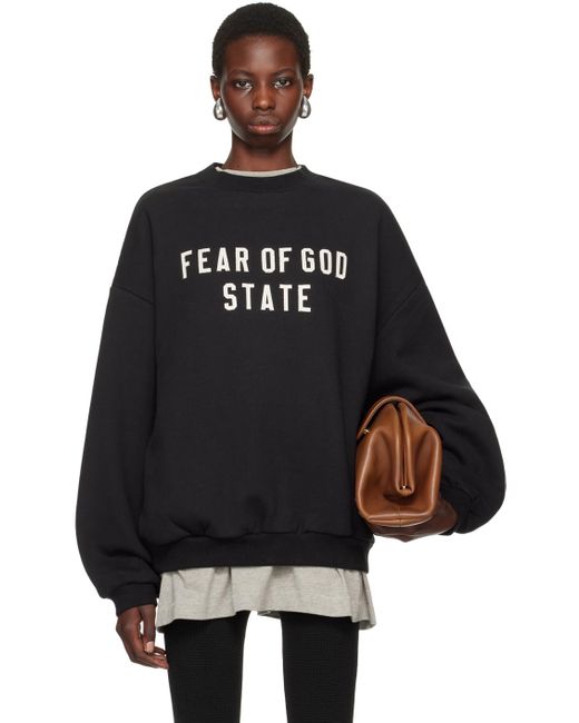 Fear Of God Black Crewneck Sweatshirt