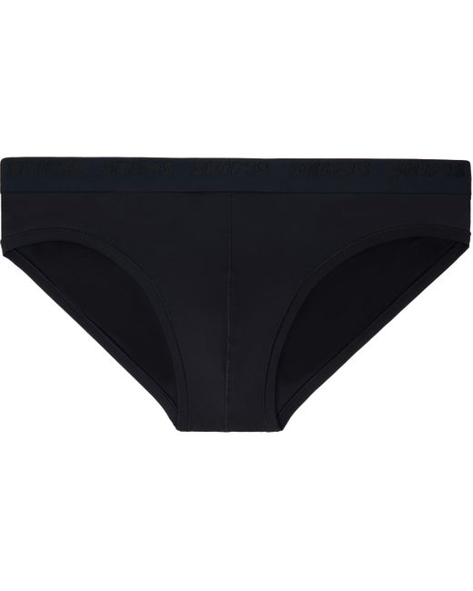 Skims Black Three-Pack Stretch Briefs for men