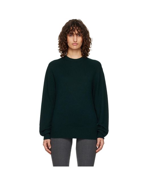 Totême Black Classic Cashmere Crew Knit Sweater