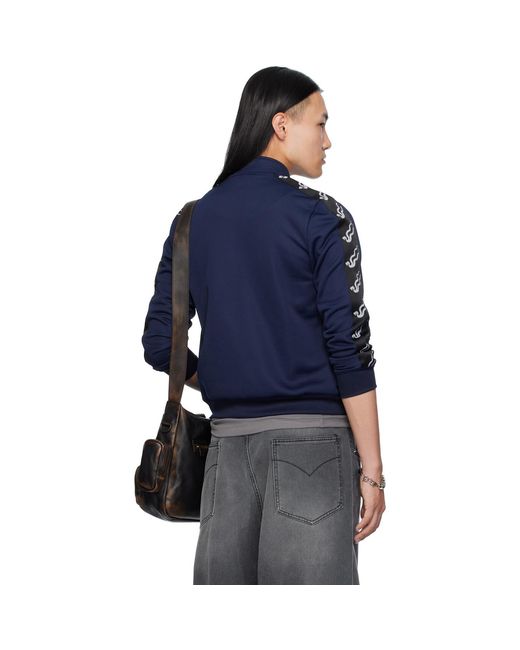 Lu'u Dan Blue Shrunken Track Jacket for men