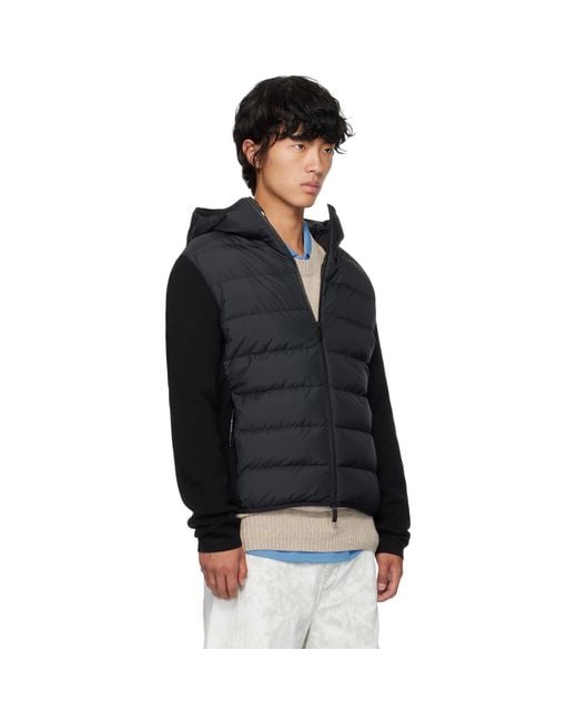 Moncler Black Paneled Down Jacket for men