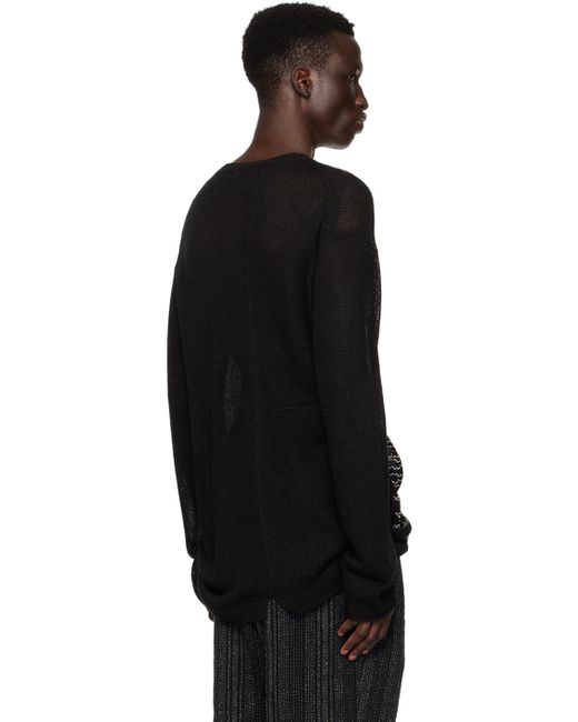 Yohji Yamamoto Black Thread Sweater for men