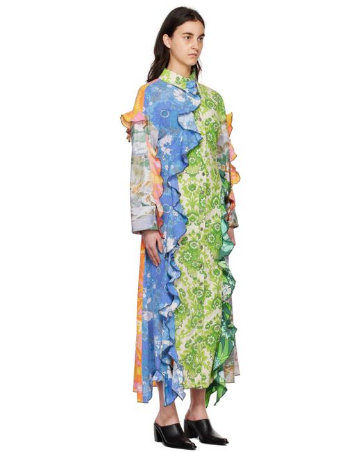 Rave Review Green Multicolor Blomma Maxi Dress