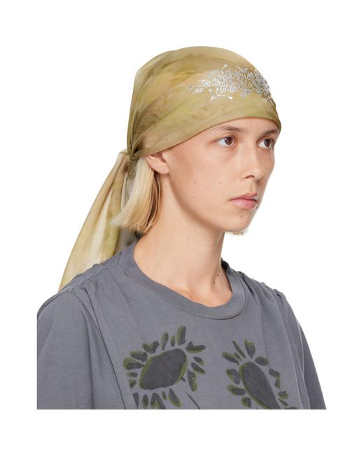 Collina Strada Blue Khaki Princess Foulard Scarf