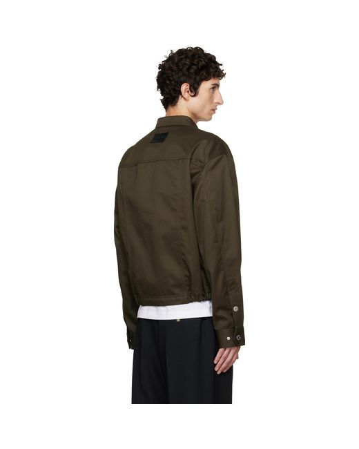 Helmut Lang Brown Moto Trucker Jacket for men