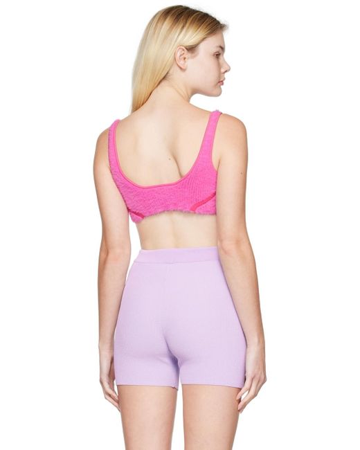 Jacquemus Pink Le Papier 'le Bandeau Ascosu' Bra