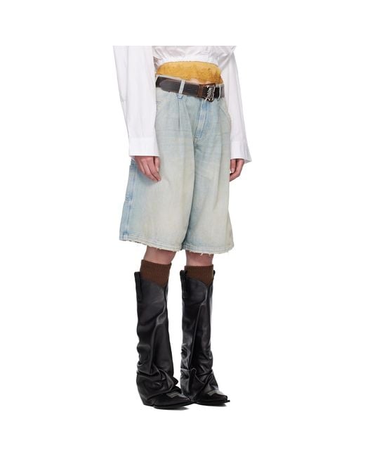 R13 Black Ssense Exclusive Baggy Jesse Carpenter Denim Shorts