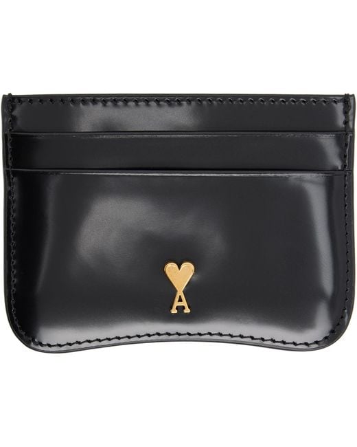 AMI Black Paris Paris Card Holder for men