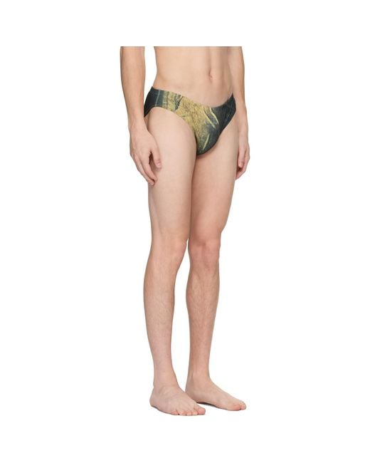Jean Paul Gaultier Black Ssense Exclusive & Body Printed Water Swim Briefs for men