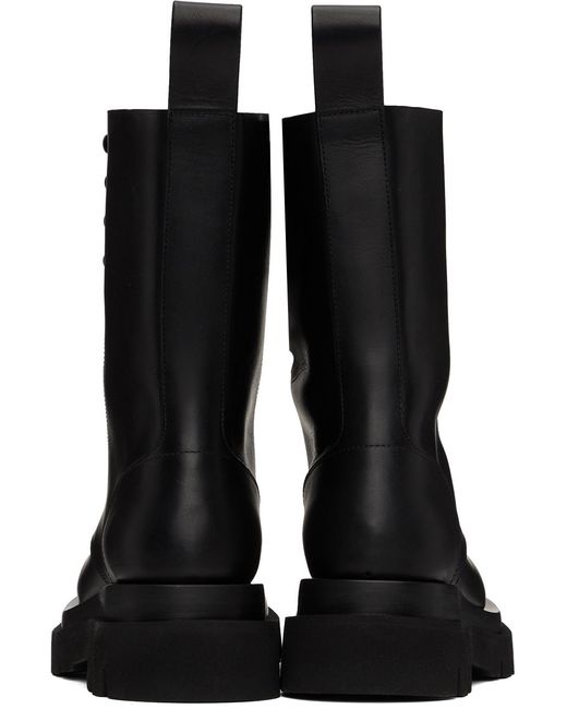 Bottega Veneta Black Lug Lace-up Boots