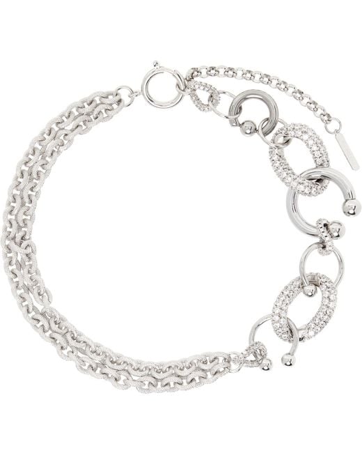 Justine Clenquet White Dolly Crystal Choker Necklace