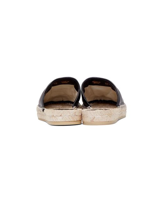 leather espadrille with double g