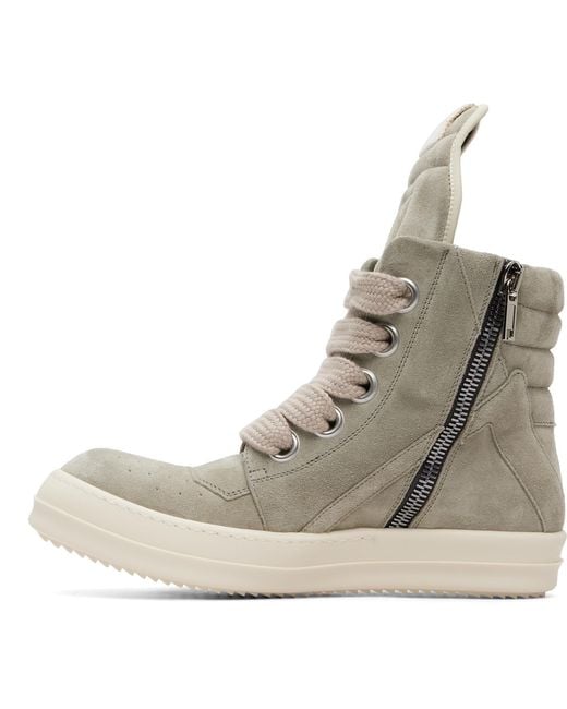 Rick Owens Natural Taupe Tower Jumbolace Geobasket Sneakers for men