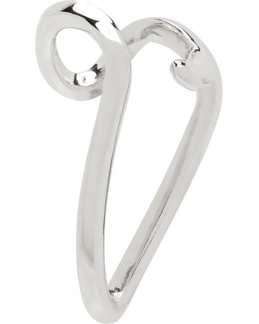 AMI White Alan Crocetti Edition Abstract Heart Single Ear Cuff for men