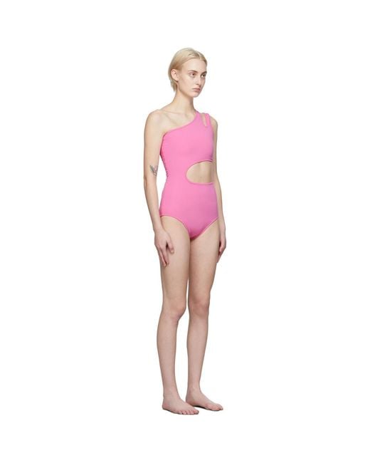 Pushbutton Red Ssense Exclusive Cut-Out Bodysuit